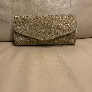 Elegant Gold Clutch Bag NWT